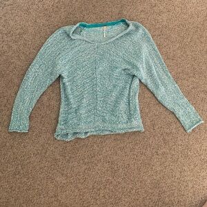 Free People Turquoise Knit Top Size S